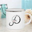 Axyaa Flower Mugs - Creative Enamel Coffee Cups Handle Drinkware for Wedding Gifts