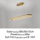Axyaa Nordic LED Aluminum Ceiling Chandelier for Kitchen Living Room