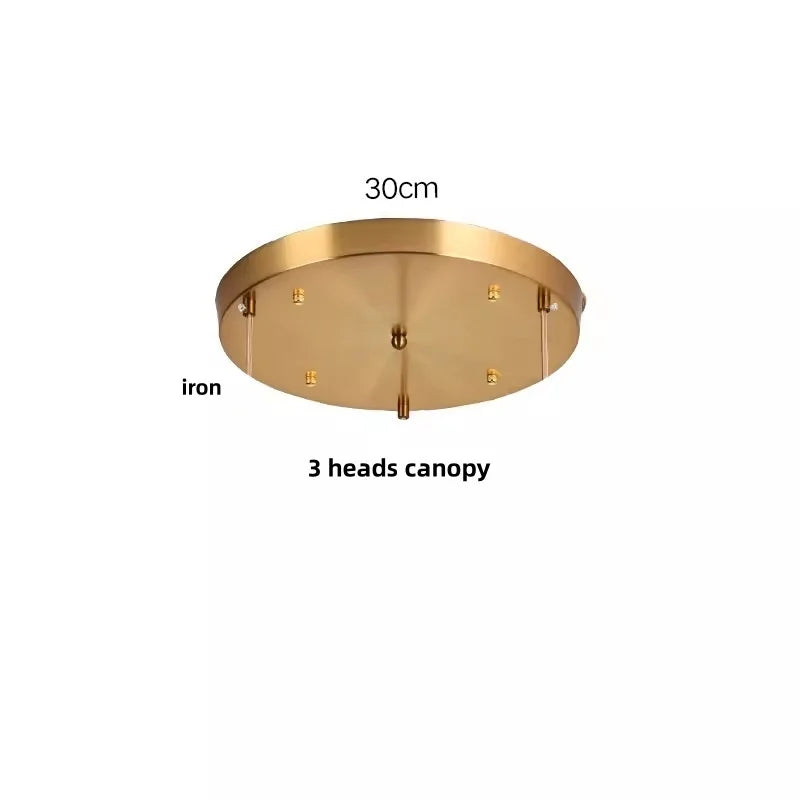 Axyaa Wood Glass LED Pendant Light Headboard Chandelier Black Walnut