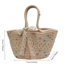 Axyaa Women's Woven Beach Tote: Lightweight Artistic Holiday Shoulder Bag