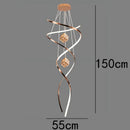 Axyaa Crystal Chandelier Stair Pendant Lamp Living Room Interior Lighting