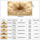 Axyaa Crystal Leaf LED Chandelier: Nordic Modern Luxury for Bedroom and Restaurant