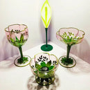 Axyaa Handmade Vintage Champagne Glass Ice Cream Bowl Austrian Red Wine Glass