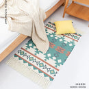 Axyaa Cotton Linen Tassel Rug Carpets for Home Decor - Boho Ethnic Anti-slip Floor Mat