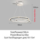 Axyaa LED Ring Chandelier for Modern Living Room, Bedroom, Dining Room Decor