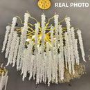 Axyaa Crystal Tassel LED Chandelier for Elegant Dining Room Decor