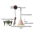 Axyaa White Glass Yellow Stone Wall Lamp Bedside LED Pull Chain Switch Art Lighting