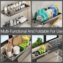 Axyaa Sponge Holder Sink Rack Soap Towel Bathroom Organizer Storage Shelf