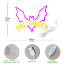 Axyaa Halloween Bats Neon Light Sign for Spooky Home Parties and Kids Room