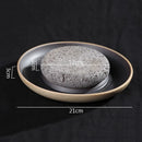Axyaa Volcano Stone Sushi Plate: Creative Ceramic Tableware for Molecular Cuisine