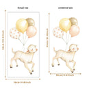 Axyaa Animal Wall Stickers for Kids Room - Creative Sheep Decal in Waterproof Vinyl