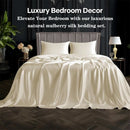 Axyaa Mulberry Silk Bedding Set King Queen Size Luxury 100% Duvet Cover Bedsheet