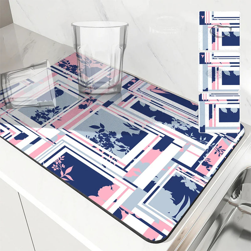 Axyaa Tropical Plant Kitchen Drying Mat