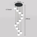 Axyaa Modern Stair Chandelier LED Ceiling Pendant Light for Indoor Living Room