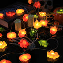 Axyaa Autumn Decor LED String Lights: Pumpkin, Maple Leaf, Acorn for Home Indoor Festive Ambiance.