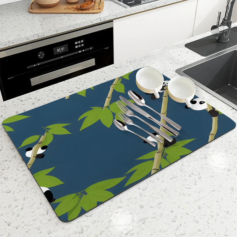 Axyaa Diatom Mud Kitchen Drain Pads - Absorbent Tableware Mat