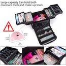 Axyaa Manicure Toolbox: Portable Makeup Case for Travel & On-the-Go Beauty