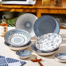 Axyaa Ceramic Round Snack Plate Set - 4pcs