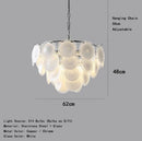 Axyaa Crystal Chandelier Pendant Lamp Luxe Nordic Glass Cream Style