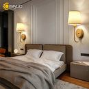 Axyaa Modern Fabric Shade Wall Sconces for Home, Hotel, Study Rooms