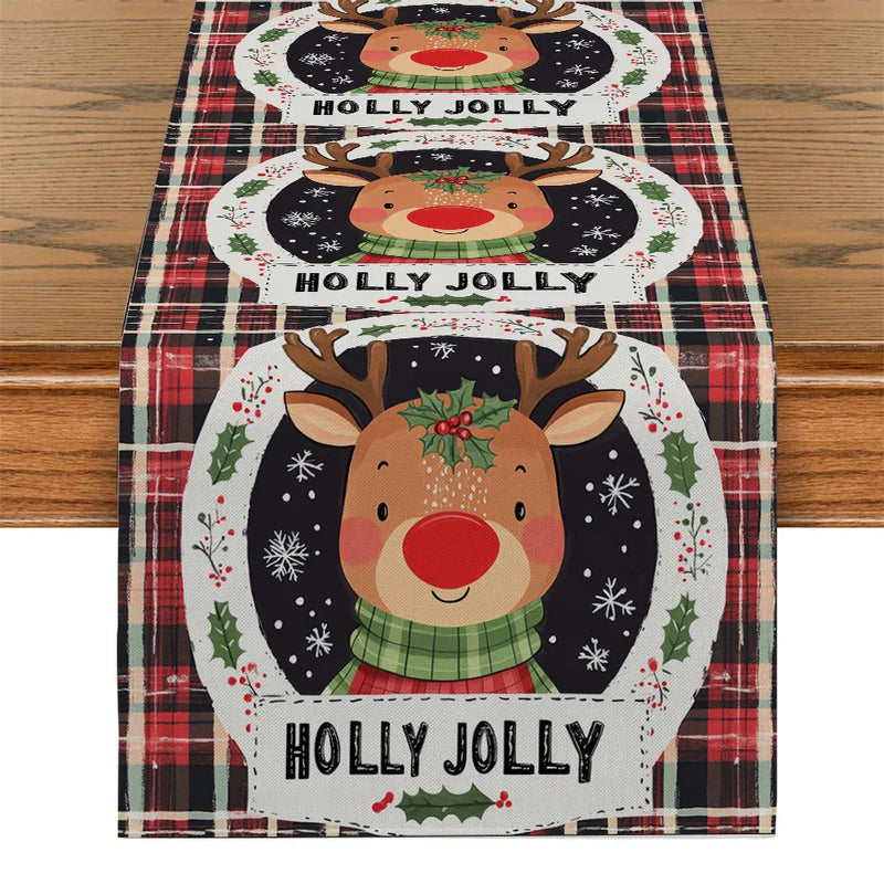 Snowflake Table Runner by Axyaa: Festive Decor for Holiday Party and Dining Room