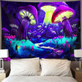 Axyaa Psychedelic Skull Eye Laser Tapestry Wall Hanging – Luminous Home Decor
