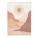 Axyaa Boho Mountain Desert Wall Art Canvas Painting Posters for Home Decor