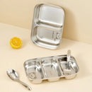 Axyaa 304 Stainless Steel Dinner Plate - Large Capacity, Durable, for Kids & Students