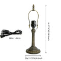 Axyaa Antique Brass Lamp Base for 8"/12" Shade with E27 Holder
