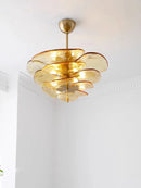 Axyaa Retro Green Glass Chandelier for Home Decoration