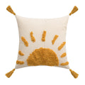 Axyaa Tufted Sun Circle Cushion Cover for Home Decor Living Room Bedroom