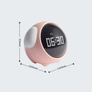 Axyaa Night Light Alarm Clock with Cute Expression, Voice Control, Thermometer, Multifunctional Home Product