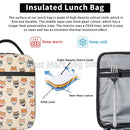 Axyaa Shiba Inu Dog Thermal Lunch Box Insulated Bento Tote Handbag for Women & Kids
