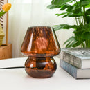 Glass Mushroom Table Lamp Cream: Axyaa Branded Bedroom Decoration Lamp
