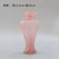 Luxury Pink Glass Vase with Floral Arrangement for Living Room by Axyaa