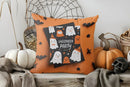Axyaa Halloween Cats & Ghosts Pillow Cover for Fun Pattern Cushion