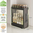 Axyaa Kitchen Pull-out Spice Rack Seasoning Organizer for Countertop Storage