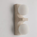 Axyaa Yellow Travertine Glass Wall Lamp with G4 LED Bulb