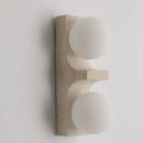 Axyaa Wabi-Sabi Glass Wall Lamp with LED Bulb, Yellow Travertine, Indoor Wall Light
