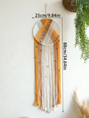Axyaa Boho Chic Macrame Wall Hanging with Evil Eye Beads - Yarn Tapestry for Home Décor