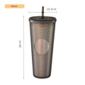 Axyaa 710ML Studded Double Wall Durian Tumbler with Lid and Straw