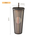 Axyaa 710ML Studded Double Wall Durian Tumbler with Lid and Straw