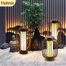 Axyaa Modern Wrought Iron Lawn Lamp with LED Dolomite, Waterproof IP65, Retro Floor Lamp