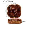 Axyaa Woven Rattan Storage Tray - 10 Styles Square Basket for Snacks, Bread & Food