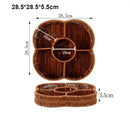 Axyaa Woven Rattan Storage Tray - 10 Styles Square Basket for Snacks, Bread & Food