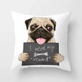 Cute Pug Bulldog Pillowcase for Living Room Decor - Axyaa Home Decor
