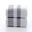 Axyaa Black Cotton Embroidered Hotel Towels Set- Soft Quick-Dry Bath & Face Towels