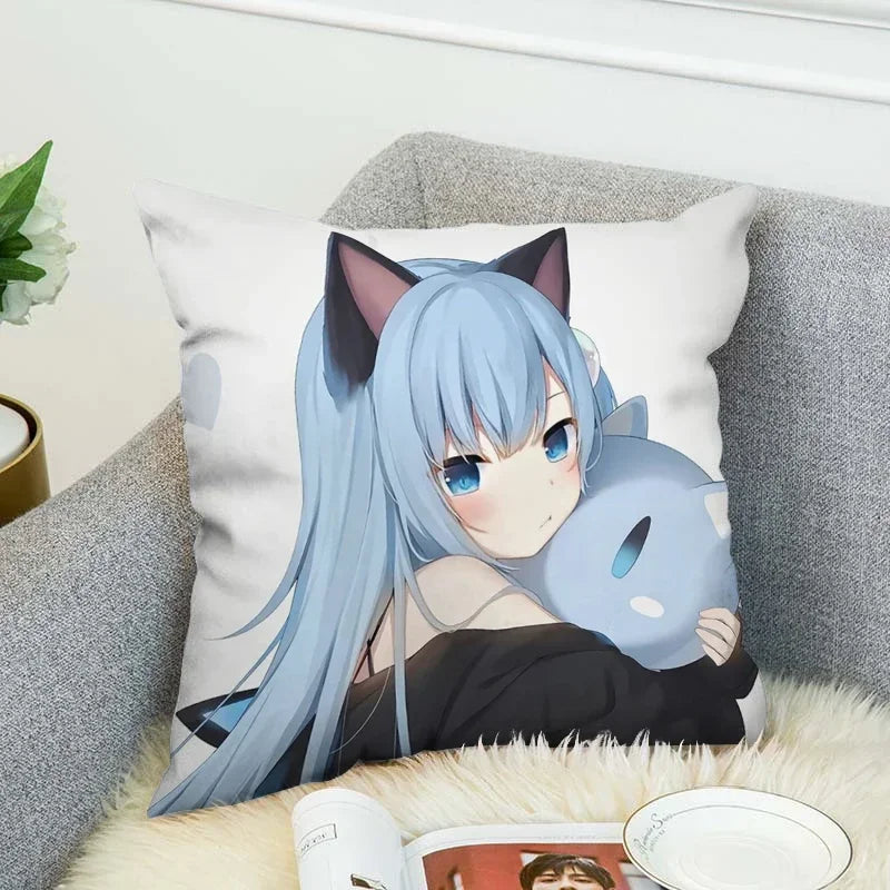 Axyaa Shizuku Anime Pillow Covers 45*45 Cushion Cover for Fall Decor