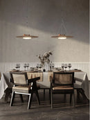 Axyaa Vintage Ash Wood Pendant Light - LED Indoor Lighting for Dining and Bedroom