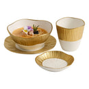 Axyaa Platinum Ceramic Hotel Table Dinner Set - High-End Light Luxury Plate & Tableware